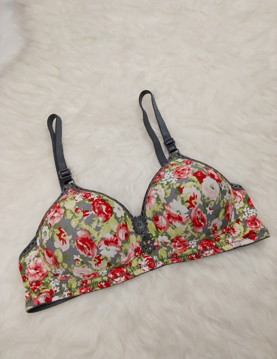 Floral Print Padded Bra – Elegant Everyday Lingerie | BelleNisa