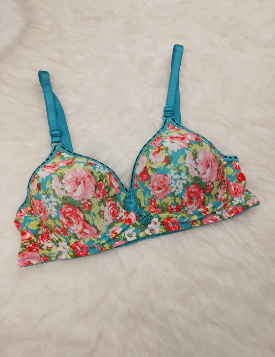 Floral Print Padded Bra – Elegant Everyday Lingerie | BelleNisa