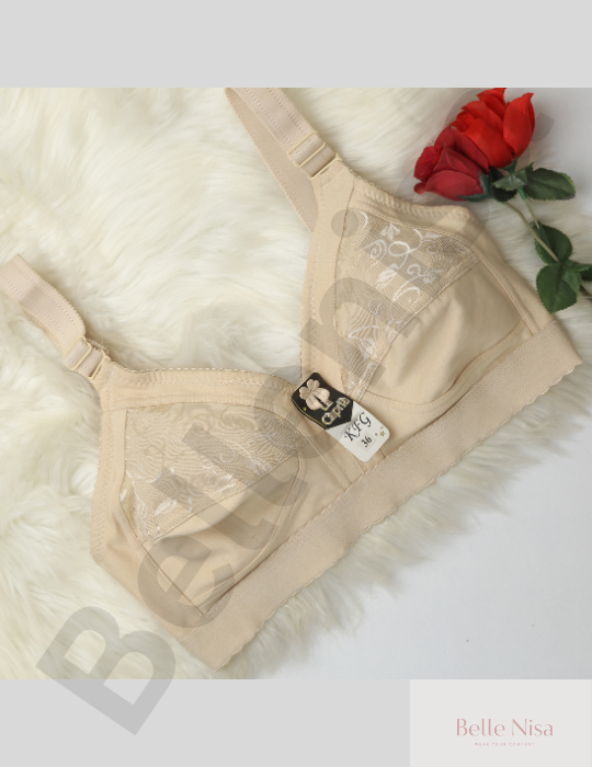BelleNisa Wireless Lace Bra – Comfortable Non-Padded Bra for Everyday Wear