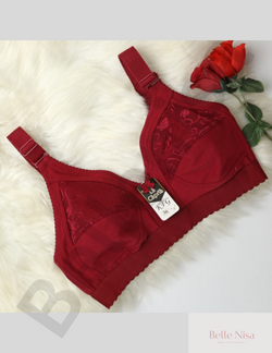 BelleNisa Wireless Lace Bra – Comfortable Non-Padded Bra for Everyday Wear