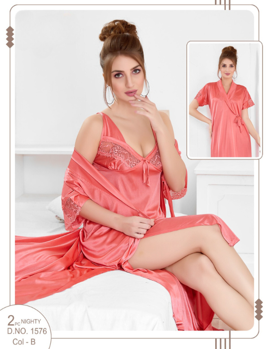 Luxurious Indian Silk Nightwear – Free Size