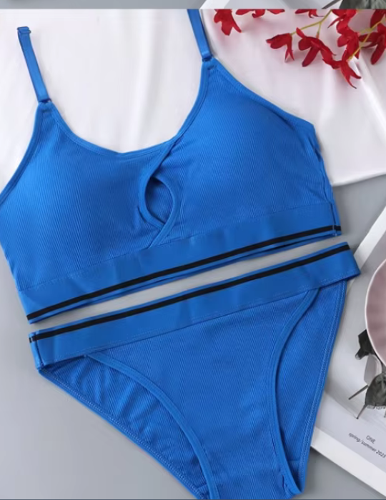 Cotton Removable Pad Bra & Panty Set – Seamless Everyday Lingerie for Women-5822