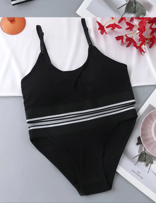 Cotton Removable Pad Bra & Panty Set – Seamless Everyday Lingerie for Women-5822