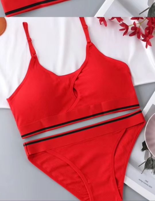 Cotton Removable Pad Bra & Panty Set – Seamless Everyday Lingerie for Women-5822