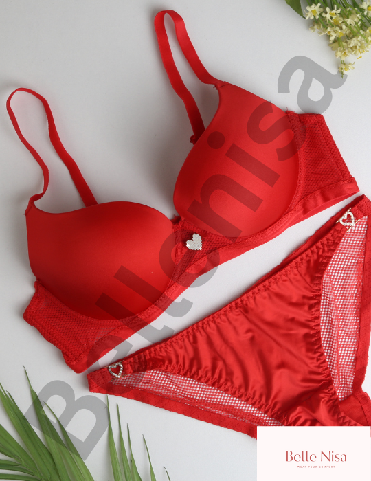 Premium Padded Push-Up Bra & Panty Lingerie Set — Multiple Colors-12700