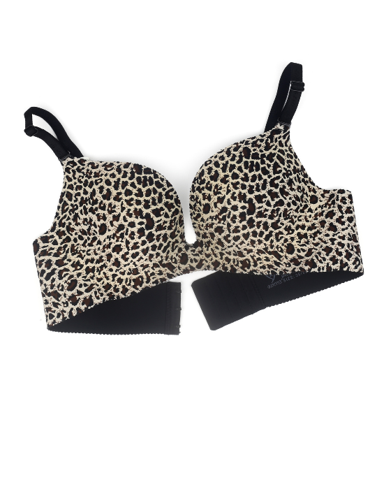 Binny's Leopard Print Push-Up Bra – Full Coverage & Premium Support | Comfortable, Breathable, and Supportive Bra at BelleNisa