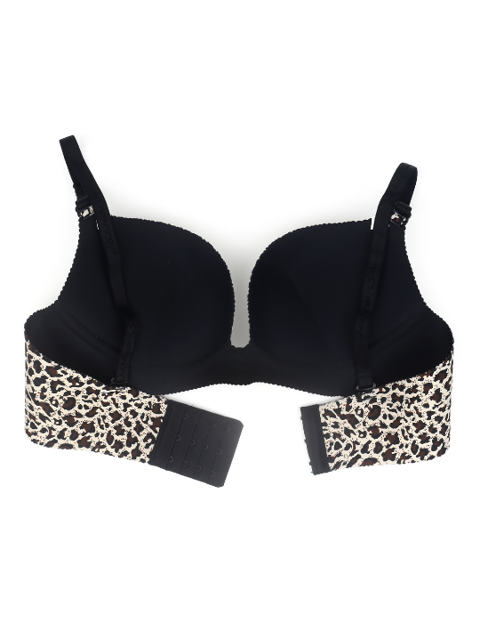 Binny's Leopard Print Push-Up Bra – Full Coverage & Premium Support | Comfortable, Breathable, and Supportive Bra at BelleNisa