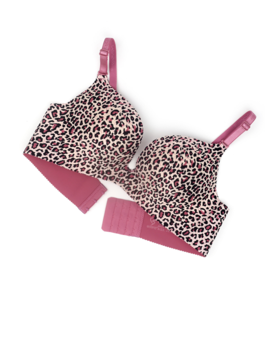 Binny's Leopard Print Push-Up Bra – Full Coverage & Premium Support | Comfortable, Breathable, and Supportive Bra at BelleNisa