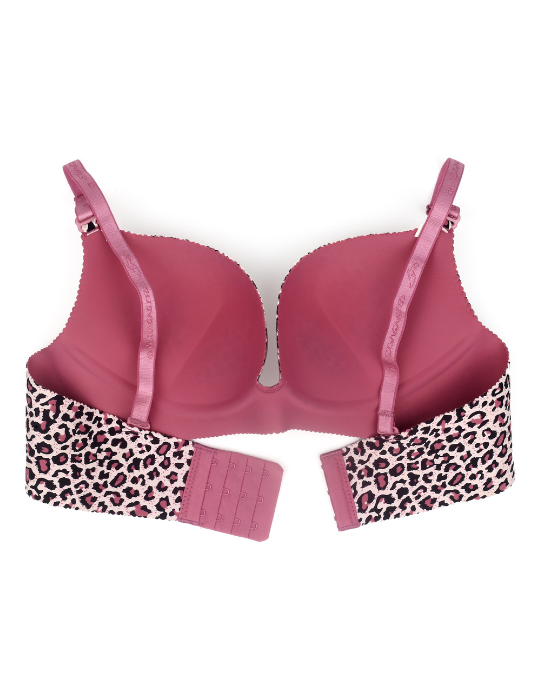 Binny's Leopard Print Push-Up Bra – Full Coverage & Premium Support | Comfortable, Breathable, and Supportive Bra at BelleNisa