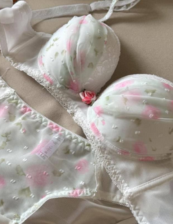 Fancy Net Floral Bra Panty Set – Padded Lingerie with Bridal Elegance