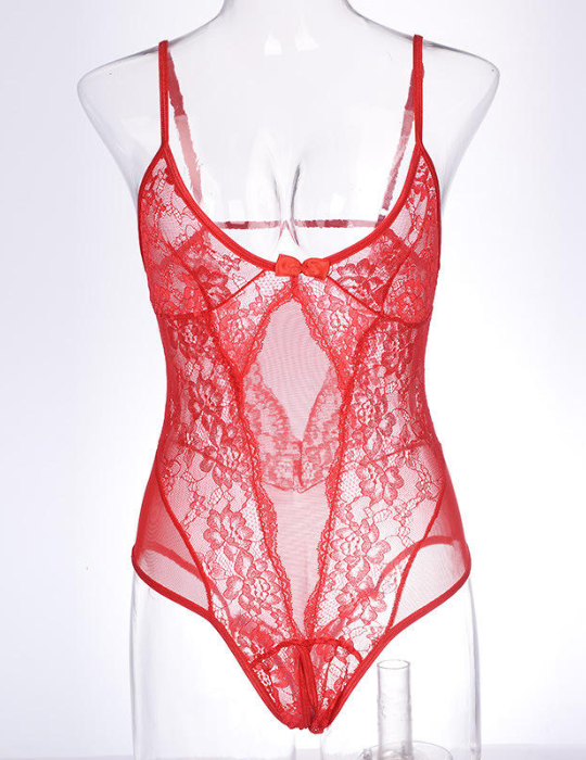 Lace Bodysuit – Women’s Sheer Floral Lingerie