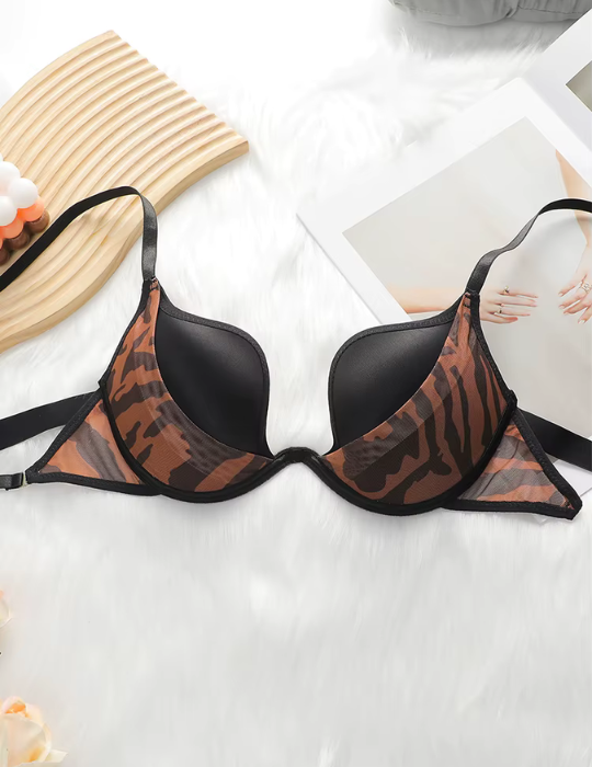 Comfortable Wild Zebra Print Sporty Bra & Panty Set-2750