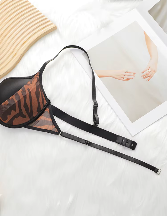 Comfortable Wild Zebra Print Sporty Bra & Panty Set-2750