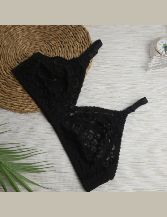 Smooth Cotton Net Bra – Elegant & Breathable Lingerie