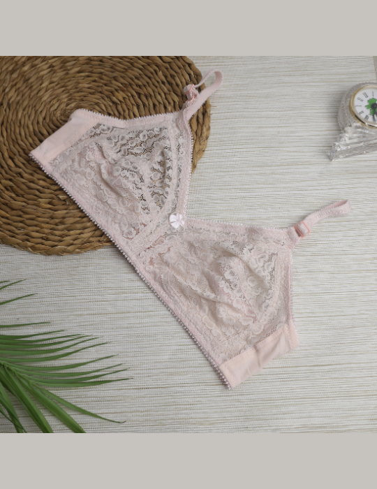 Smooth Cotton Net Bra – Elegant & Breathable Lingerie