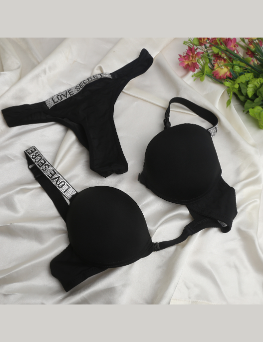 Love Secret Front-Open Padded Bra & Thong Panty Set – Wired,  Lingerie