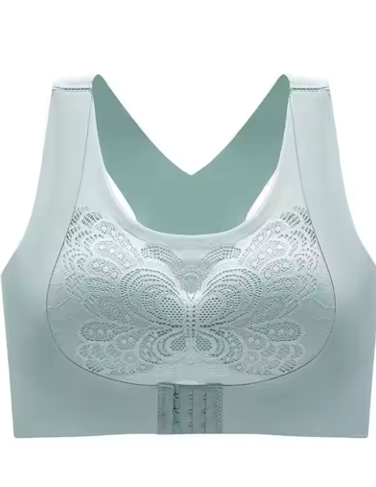 Peacock Style Butterfly Design Front Open Padded Bra – Elegant & Comfortable