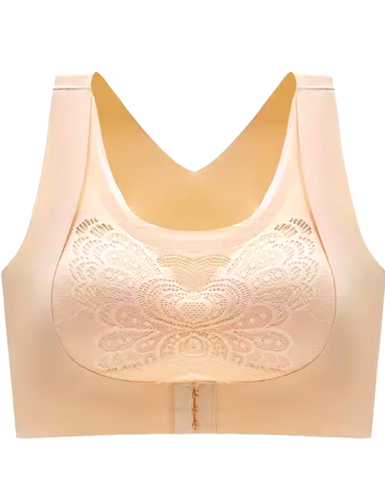 Peacock Style Butterfly Design Front Open Padded Bra – Elegant & Comfortable