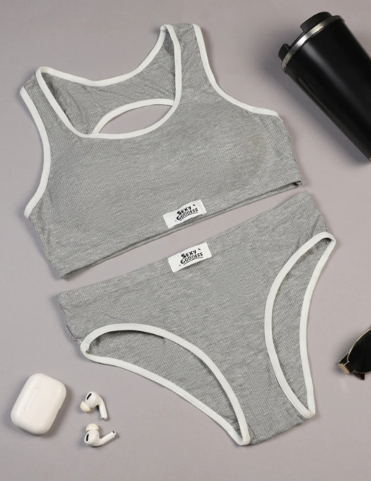 BelleNisa Seamless Sports Bra & Panty Set - Comfortable & Stylish Lingerie-8812