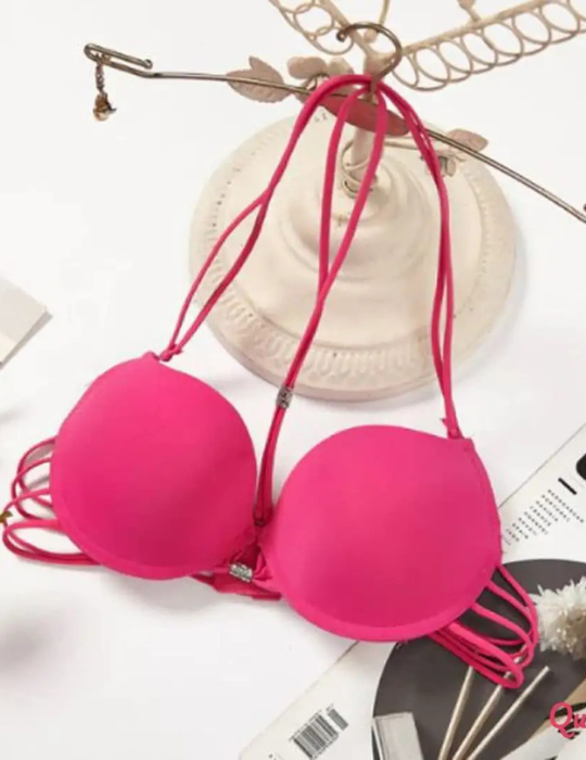 Halter Neck Front Open Padded Bra for Women | BelleNisa