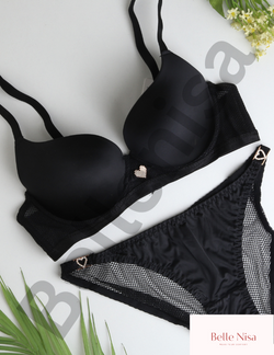 Premium Padded Push-Up Bra & Panty Lingerie Set — Multiple Colors-12700