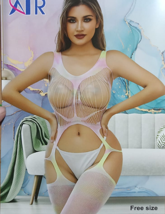Textured Body Stocking - Sheer & Stylish One-Piece Lingerie | BelleNisa