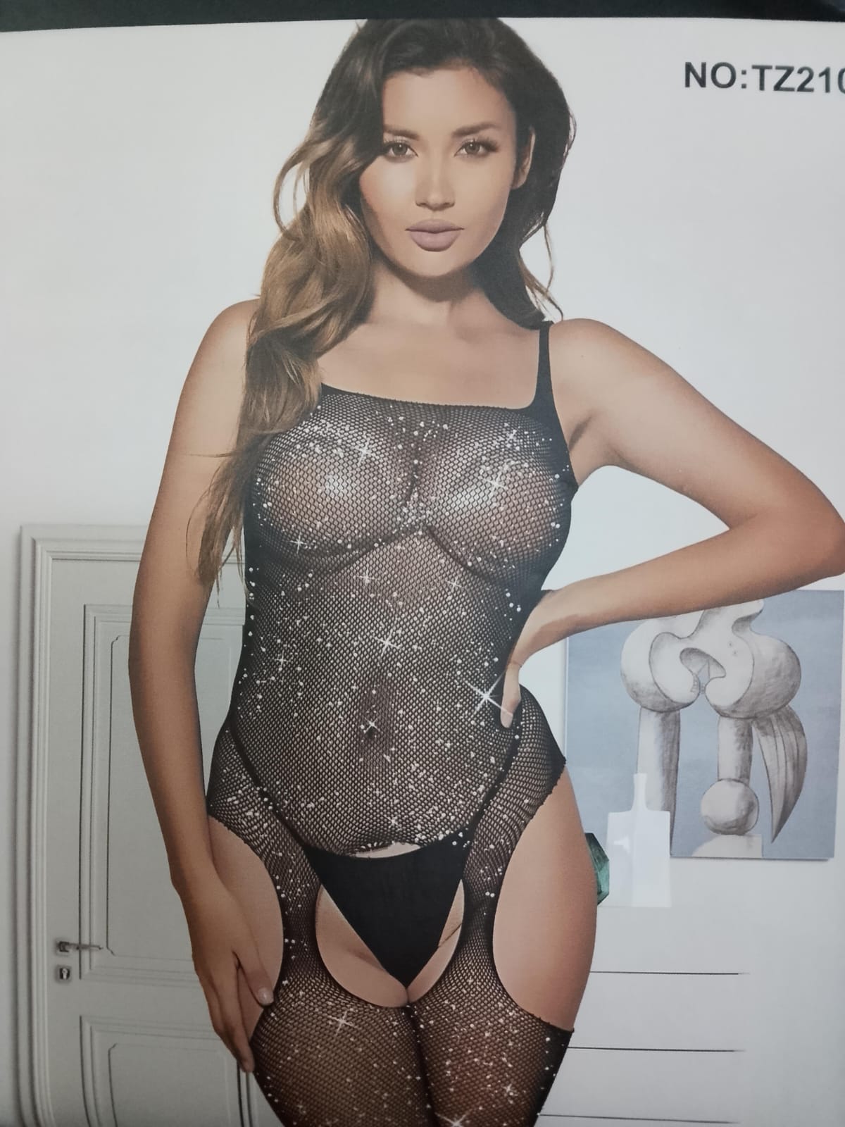 Elegant Body Stocking Lingerie – Sensual & Comfortable One-Piece Bodysuit-TZ2109