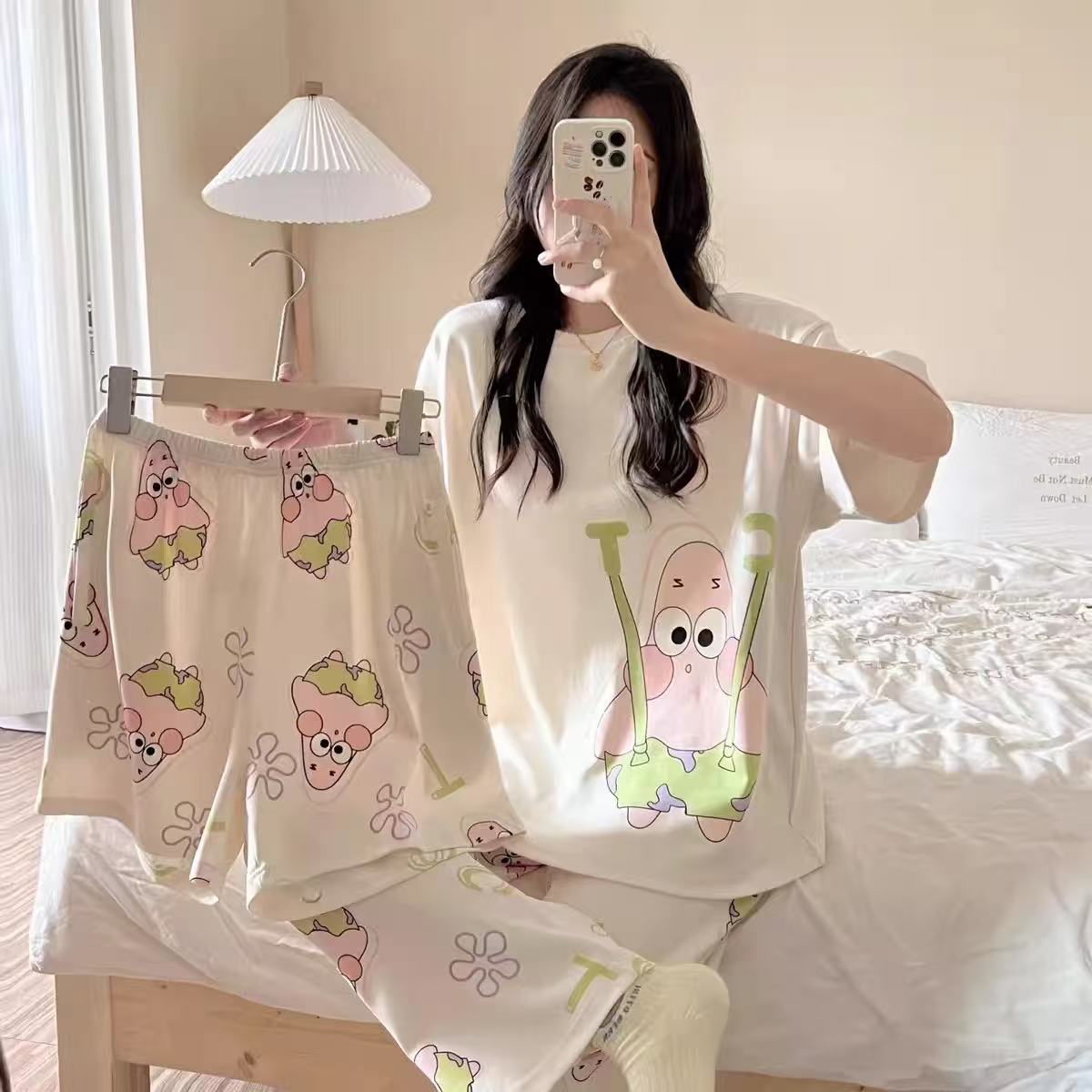 Summer Cotton Pajama Suit – Soft & Breathable Sleepwear for Women-40021