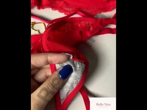 Women Sexy Floral Lace Unlined Bralette And Matching Brazilian Panty Lingerie Set